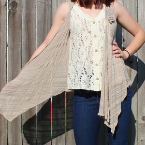 Cute Free People Inspired Lace Vest